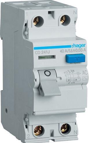 Immagine prodotto Hager RCD 2P 25A 0,03A AC (CDC225J)