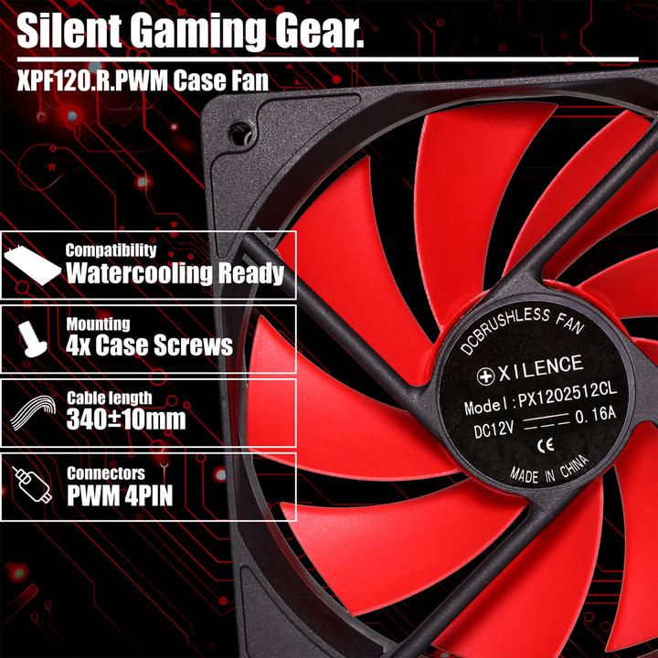 Produktbild Xilence Red Wing 120 PWM (120 mm, 1x)
