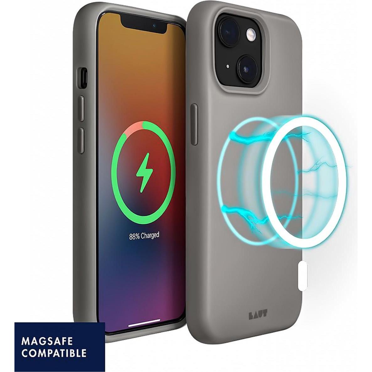Laut HUEX (MagSafe) (Apple iPhone 13), Smartphone Hülle, Grau