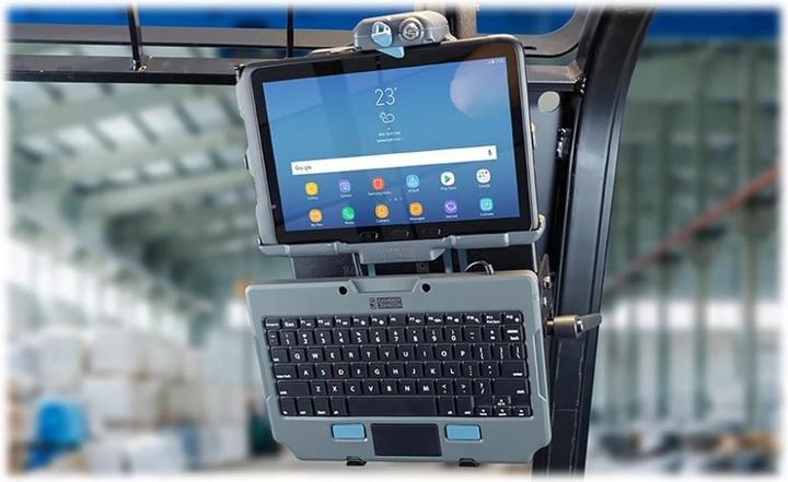 Produktbild Gamber-Johnson 7160-1449-00, QWERTY, US Englisch, Touchpad, Gamber Johnson, Schwarz, Grau, Polycarbo (US, Kabelgebunden)