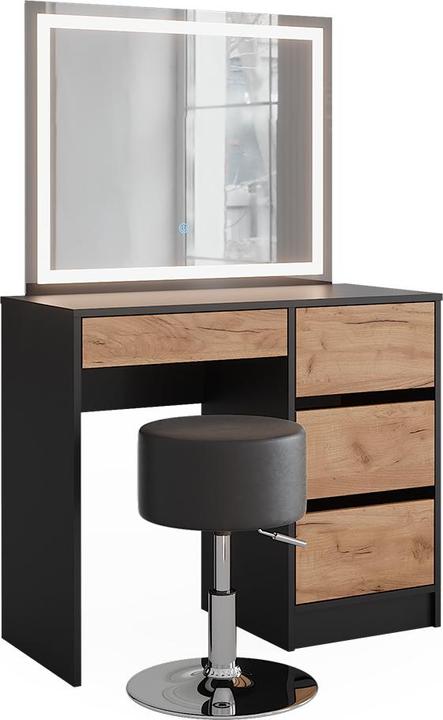 Anthracite/golden oak