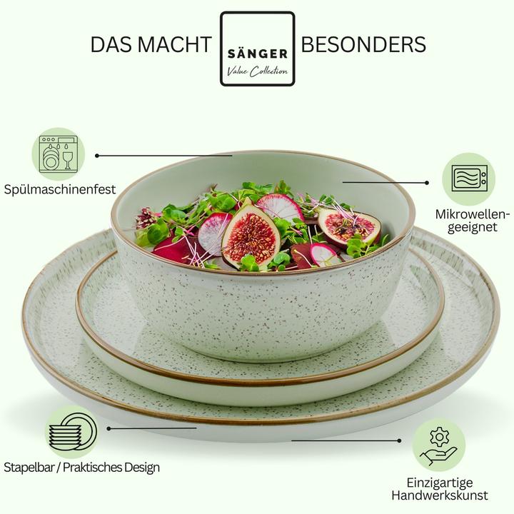 Produktbild Sänger Geschirr Tafelservice Rio Minze (18 Stück)