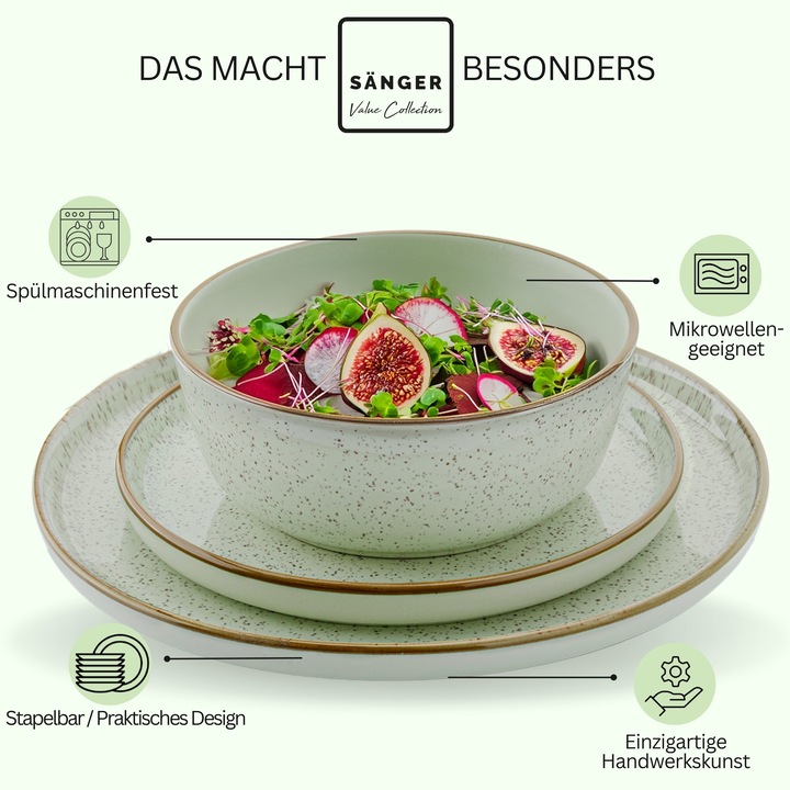Produktbild Sänger Tafelservice Rio Minze (18 Stück)