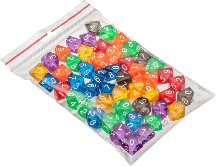 Produktbild Philos Würfel, 10 seitig, transparent, 50er Beutel