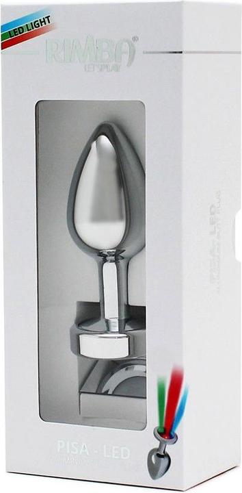 Productafbeelding Rimba Speelgoed - Pisa - Butt Plug met LED Lampjes - Zilver