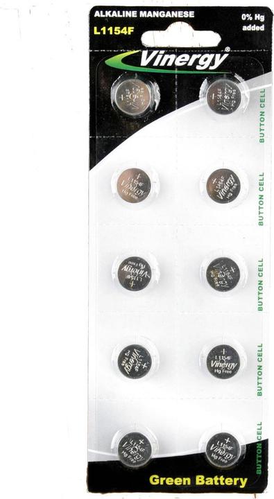 Vinnic Batterie Knopfzelle VINERGY AG 13 (10er VE) (10 Stk., LR44)