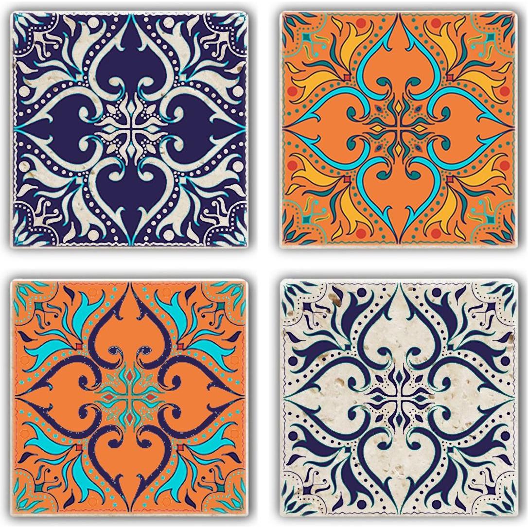 Hermia, Sottobicchiere + Sottopentola, Ty (4 x, Sottobicchiere in vetro)