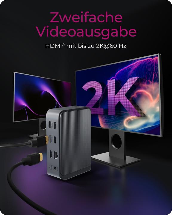 Produktbild Icy Box IB-DK2261AC (USB-C, 13 Ports)