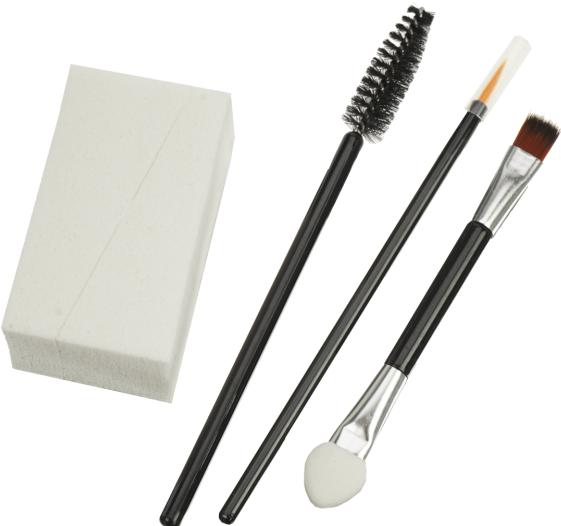 Actual product image Sponge corner, disposable eyelash curler + disposable eyeliner, eyeshadow/applica.