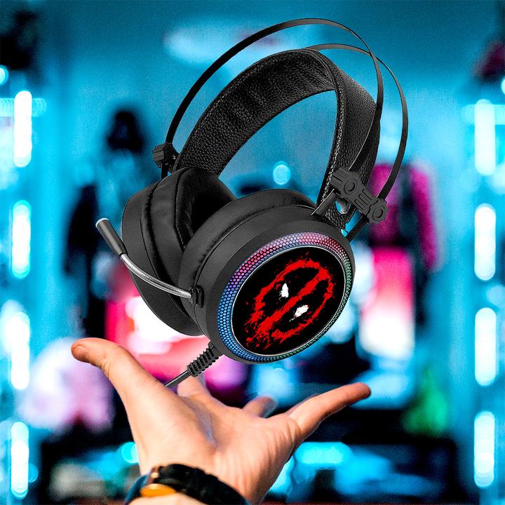Actual product image Disney Auriculares Gaming Deadpool Marvel Negro (Cable)