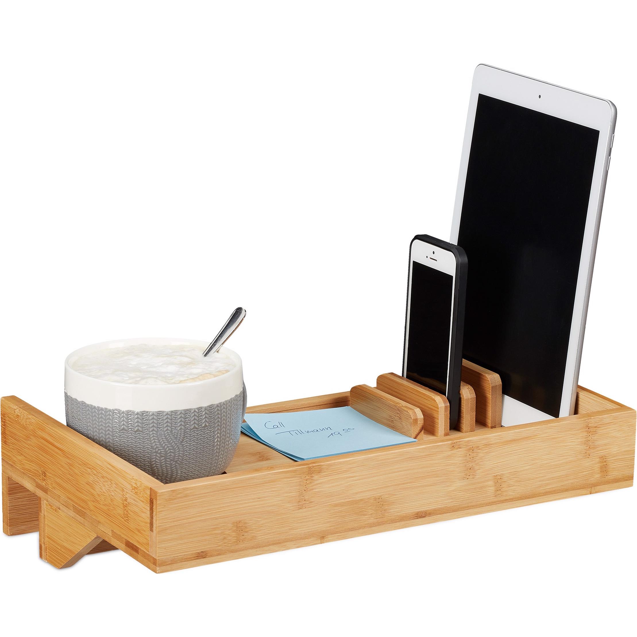 Relaxdays, Nachttisch, Bettablage Organizer (35 x 23 x 9.5 cm)
