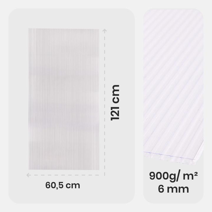 Actual product image Arebos Hohlkammerstegplatten