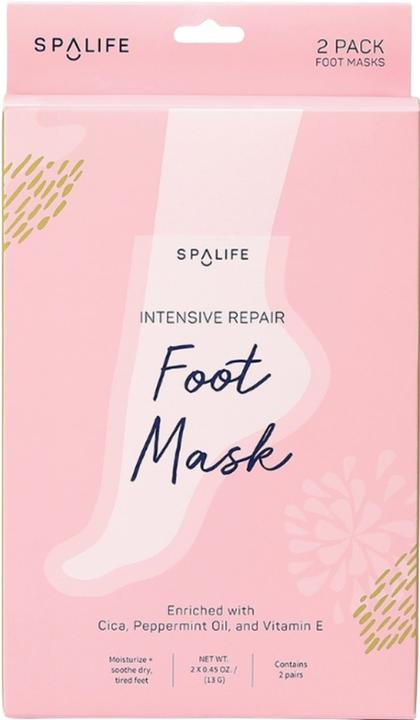 SpaLife Maschera piedi rigenerante intensiva Cica Olio di menta piperita Vitamina E (Maschera del piede)