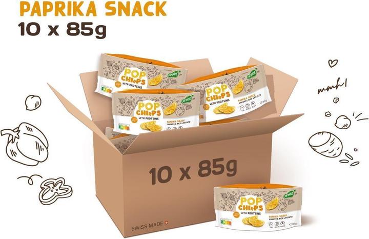 Chirpies Pop Chirps PAPRIKA Scatola di snack ai ceci (85 g)