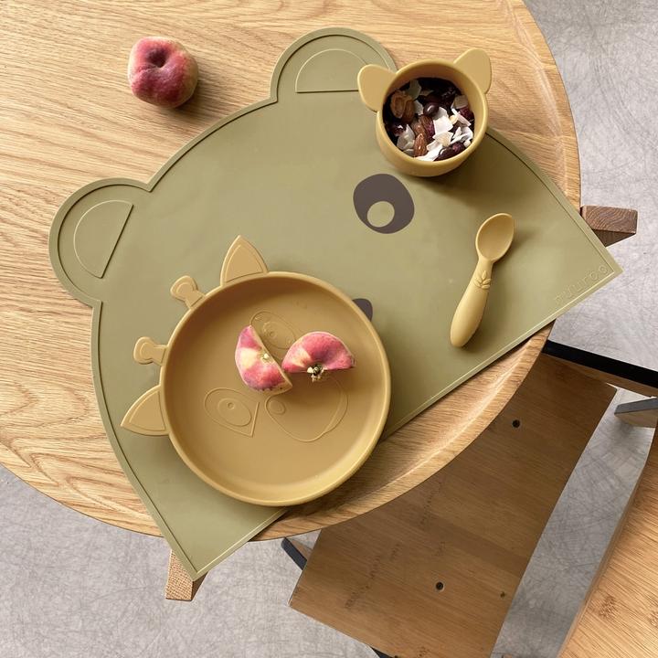 Actual product image Nuuroo Placemat Bear Olive