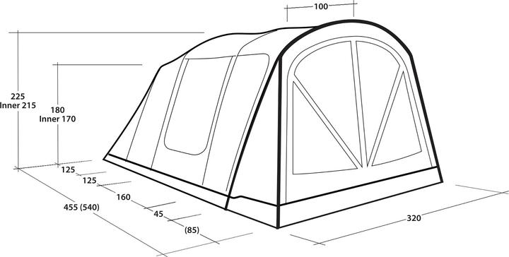 Produktbild Outwell Nashville 5 Air TC (Wurfzelt, 35.80 kg, 5 Personen)