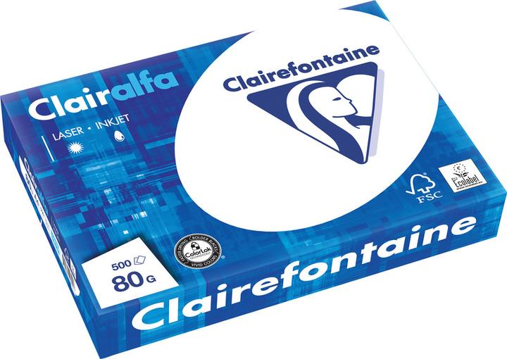Actual product image Clairefontaine Universal paper Clairalfa FSC Premium, bright white (A3, 500 Sheets, 90 g/m²)
