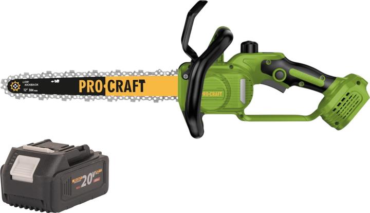 Produktbild Procraft PKA33-BB Akku Kettensäge 20 V 304 mm Brushless + 1x Akku 4,0 Ah - ohne Ladegerät (Akku Kettensäge)