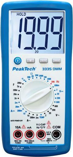 Produktbild Peaktech Digital-Multimeter RMS 3½-stelliges LCD/1999 Stellen 600 VAC 600 VDC 10 ADC ( 3335) (CAT III 600V)