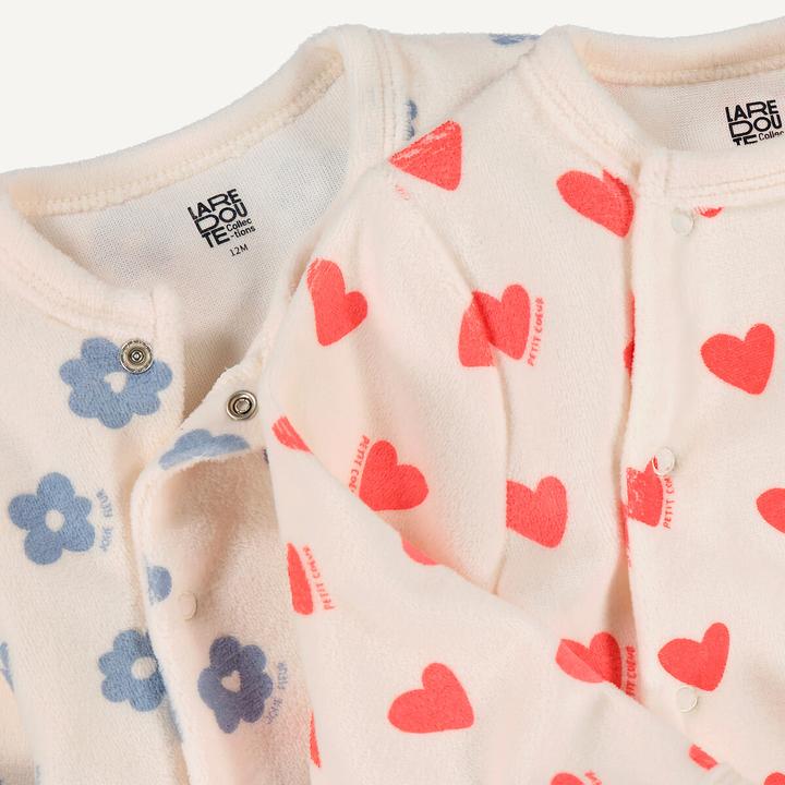 Produktbild La Redoute Collections 2er-Set einteiliger Pyjama aus Samt (50)