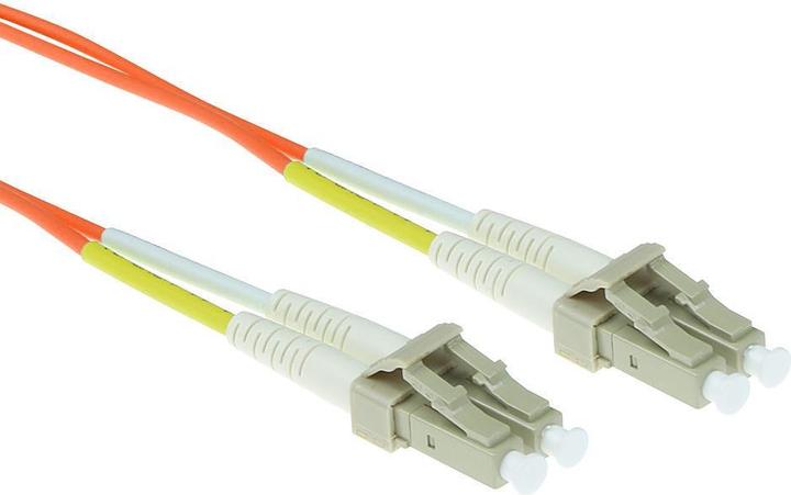 Produktbild ACT 0.5 meter LSZH Multimode 50/125 OM2 fiber patch cable duplex with LC connectors (UTP, CAT6, 0.50 m)