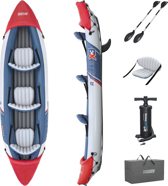 Actual product image Bestway Hydro Force Rapid X3 Inflatable 3-Person Kayak Set 3.81 m (3 pers.)