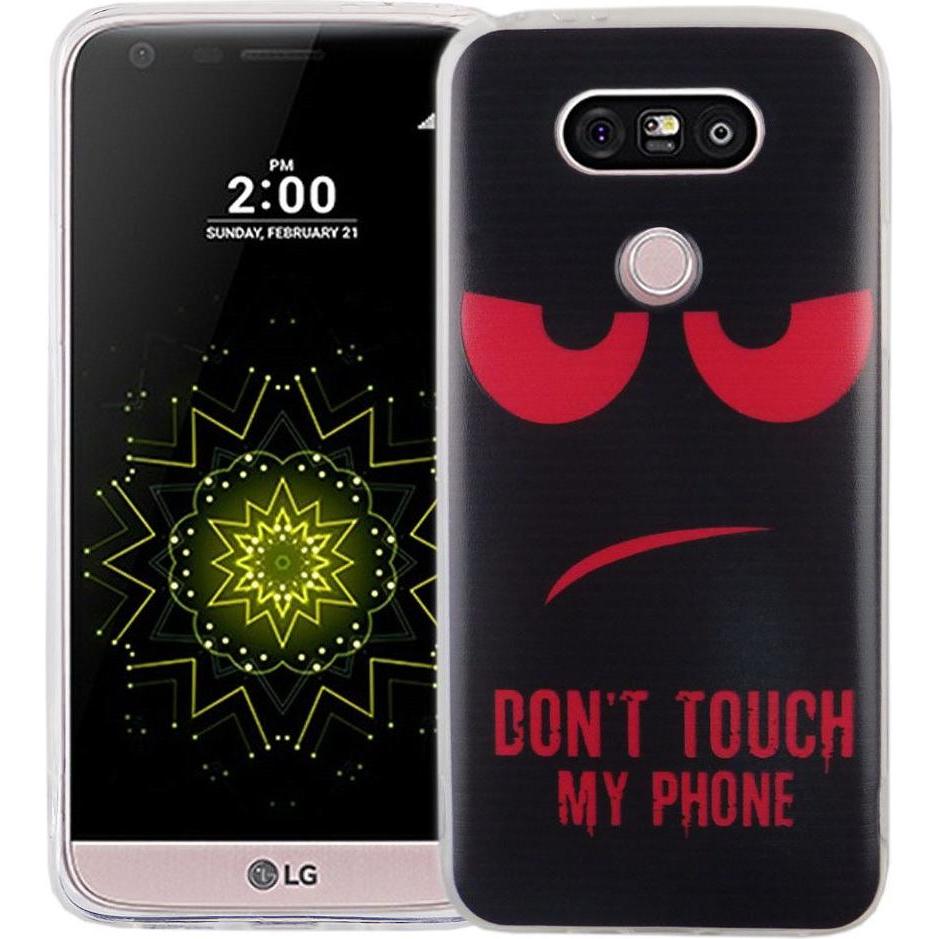 König Design Handy Hülle für LG G5 Dont Touch Rot Tasche Case Cover Motiv Slim TPU Etuis Neu (LG G5), Smartphone Hülle, ...