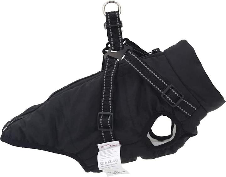 Actual product image vidaXL Dog coat with harness Waterproof Reflective (32, Dog coat)