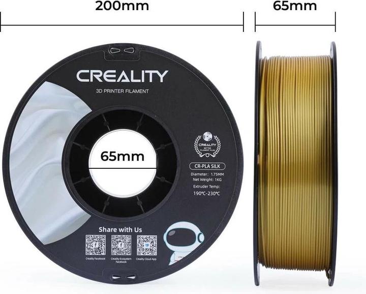 Immagine prodotto Creality Oro di seta (PLA, 1.75 mm, 1000 g, Oro)