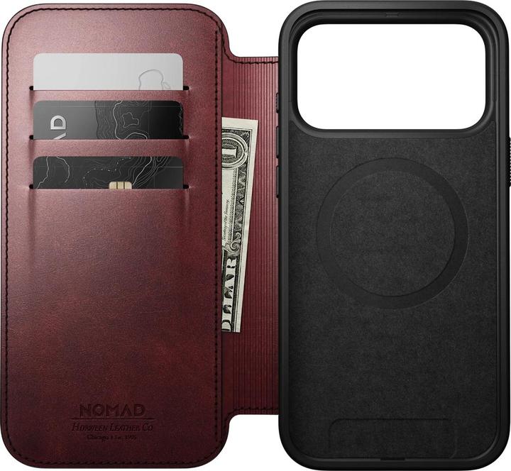 Immagine prodotto Nomad Modern Leather Folio - Lederhülle für iPhone Max, Horween-Leder (Apple iPhone 17 Pro Max)