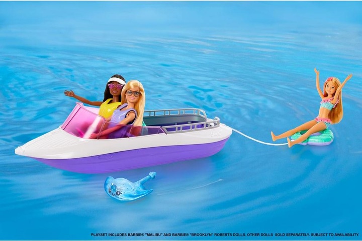 Productafbeelding Barbie "Zeemeerminnen Power" speelset met poppen en boot, speelgoed voor kinderen vanaf 3 jaar
