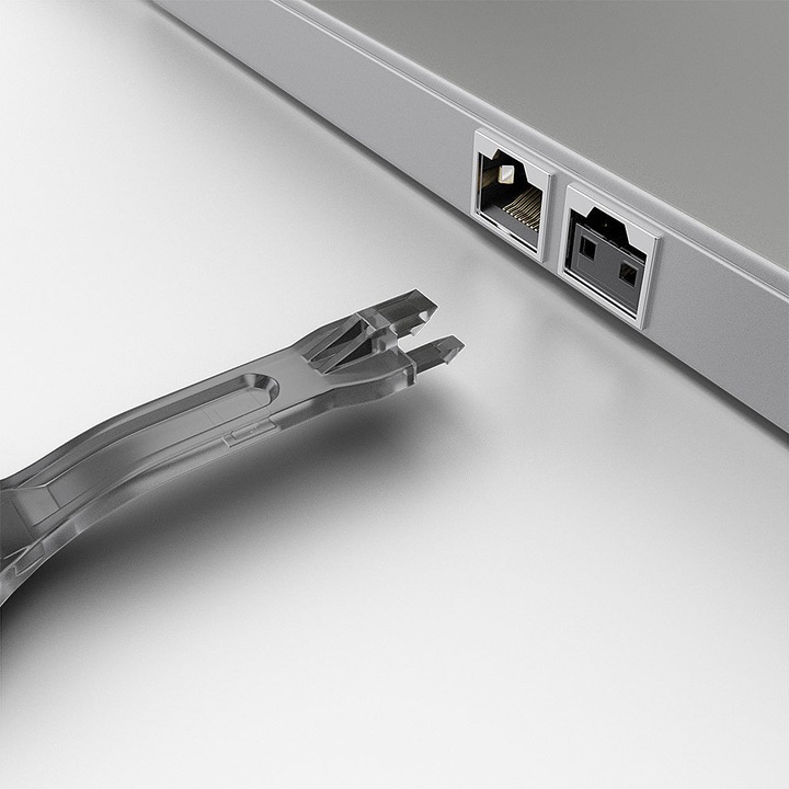Actual product image Lindy RJ45 port lock with key