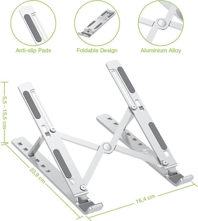 Produktbild Techly ICA-TBL 134TY notebook stand Silver (16")