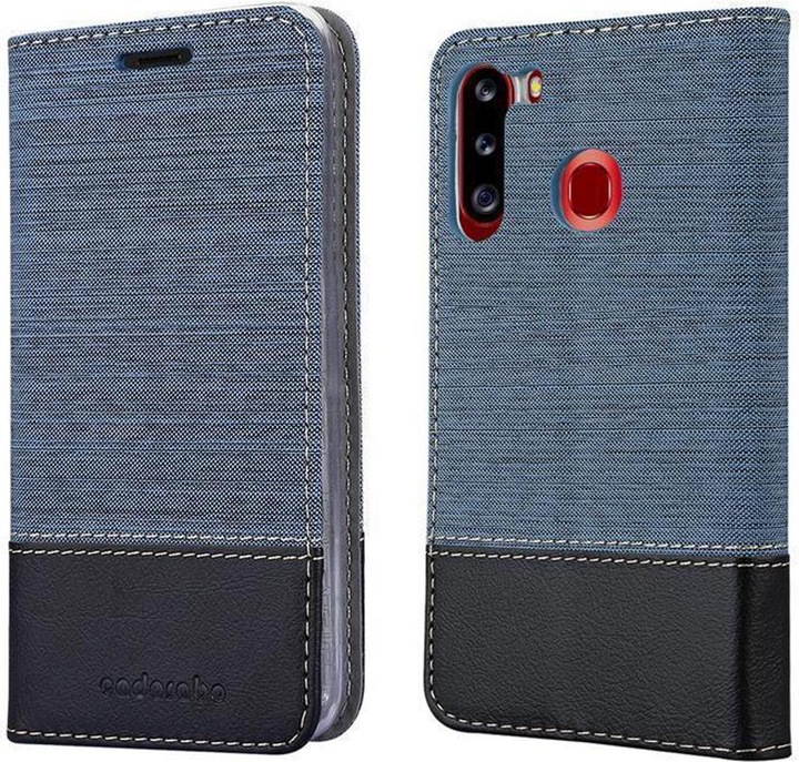 Produktbild Cadorabo Book Jeans Optik Cover (Samsung Galaxy A21)