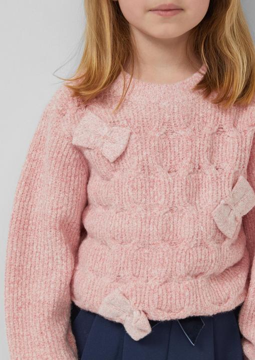 Produktbild s.Oliver Strickpullover Flauschiger Strickpullover mit Schleifen (140)