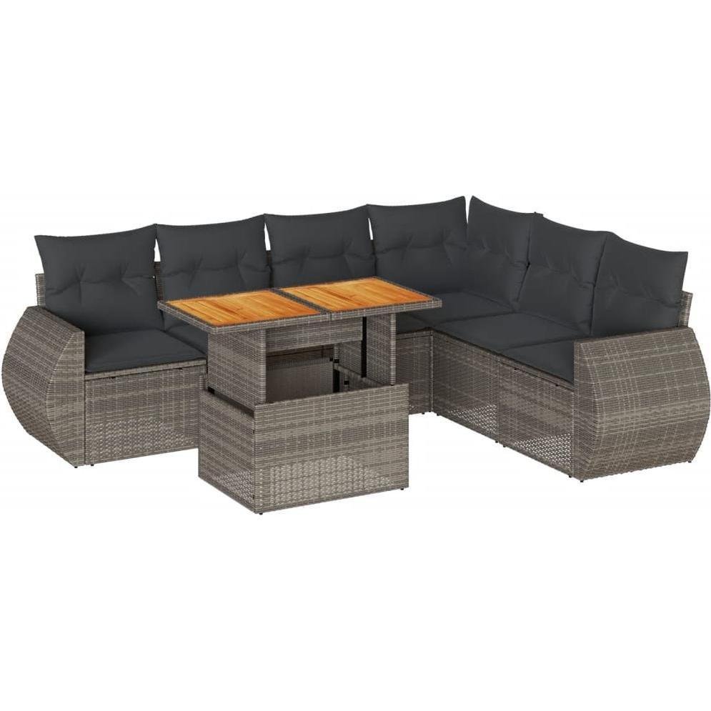 VidaXL, Gartenlounge, 10-tlg. Garten-Lounge-Set mit Kissen