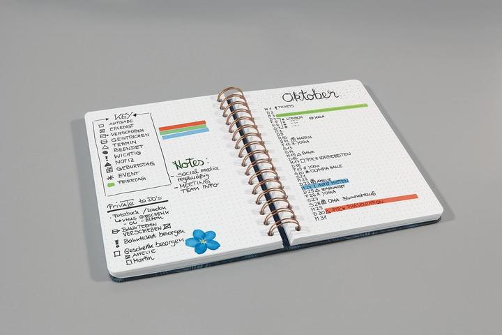 Produktbild Jolie Spiral-Notizbuch (A5, Gepunktet, Harter Einband)