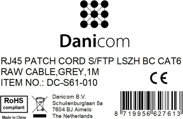 Produktbild Dsit CAT 6 Netzwerkkabel LSOH (CAT6, 1 m)