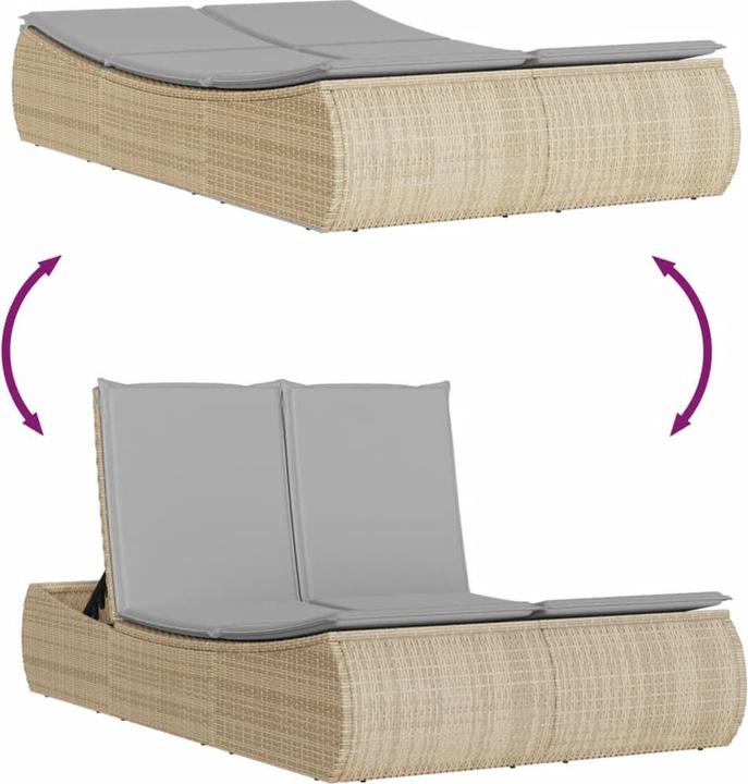 Produktbild vidaXL Doppel-Sonnenliege (200 cm)