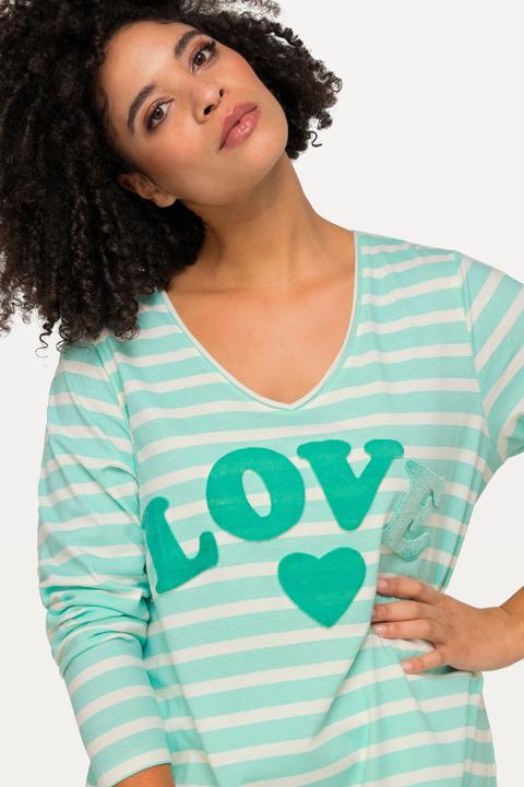 Immagine prodotto Angel of Style Longshirt, geringelt, LOVE Druck Langarm (52)