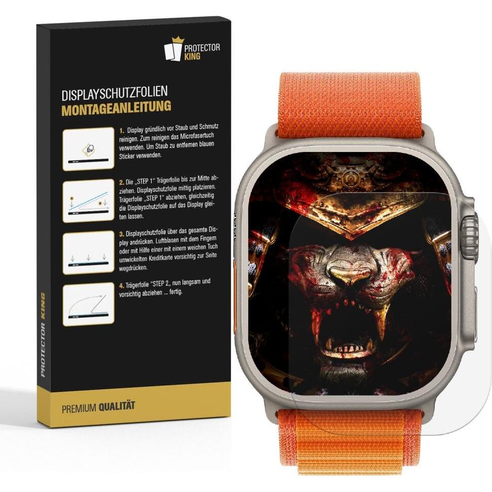 Thumbnail - Protectorking 2x Displayschutzfolie HD KLAR, Smartwatch Schutzfolie