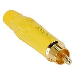Thumbnail - Amphenol RCA Connector Male in Yellow, Audio Adapter, Gelb