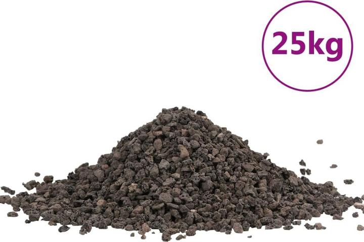 Produktbild vidaXL Basalt-Kies 25 kg Schwarz 5-8 mm,Farbe: Schwarz,Material (Dekoration, sonstige Gegenstände)