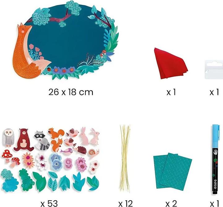 Actual product image Djeco DIY - Rewritable forest board