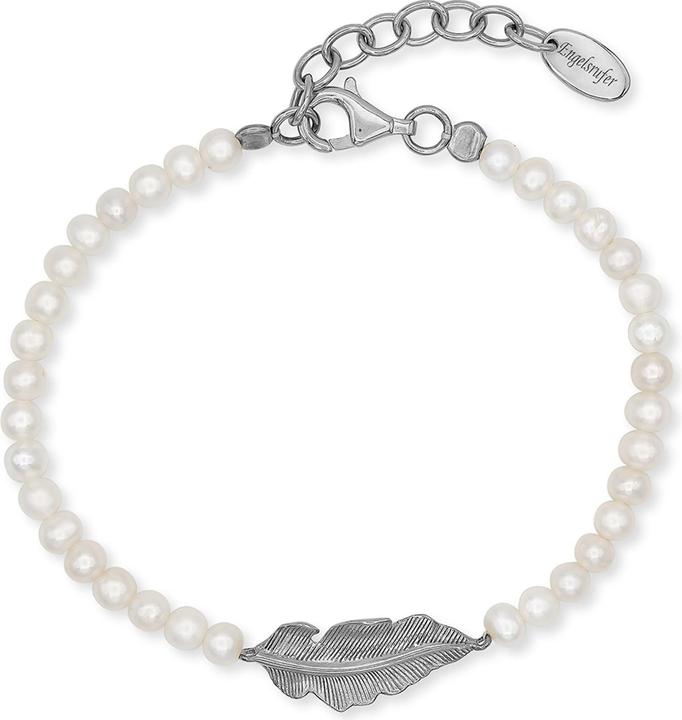 Engelsrufer Armband Glory Feder (21 cm, 925er Silber, Perle)