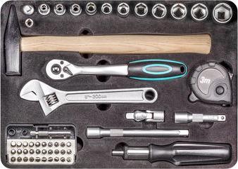 Actual product image technocraft Basic 92 aluminium tool case (92 pieces)