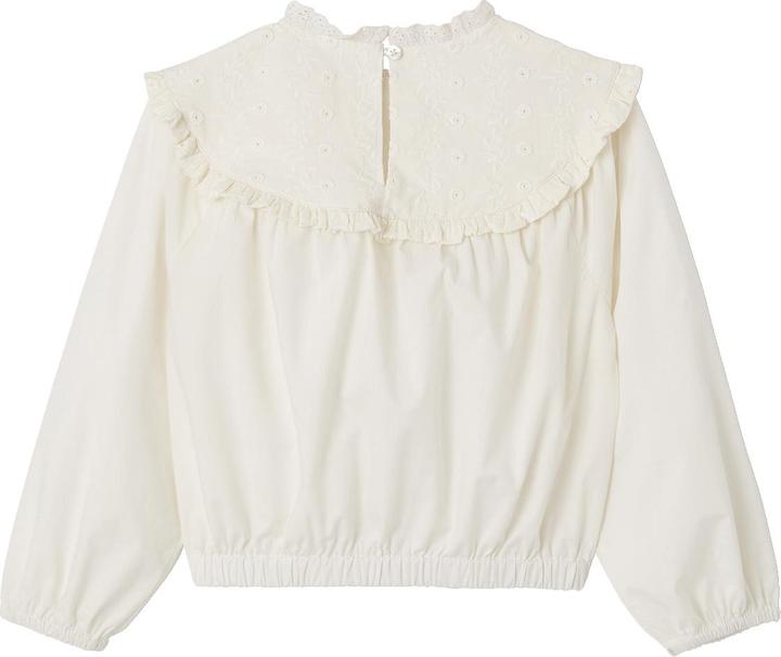 Immagine prodotto Vertbaudet Mädchen Bluse mit Lochstickerei und Materialmix (92)