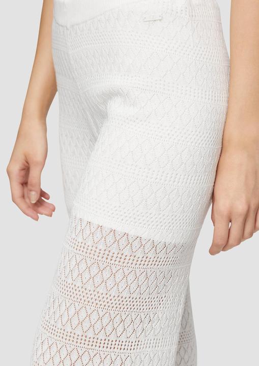 Produktbild S.Oliver Hose Transparente Feinstrick-Hose mit Ajourmuster und Baumwollfutter (40)