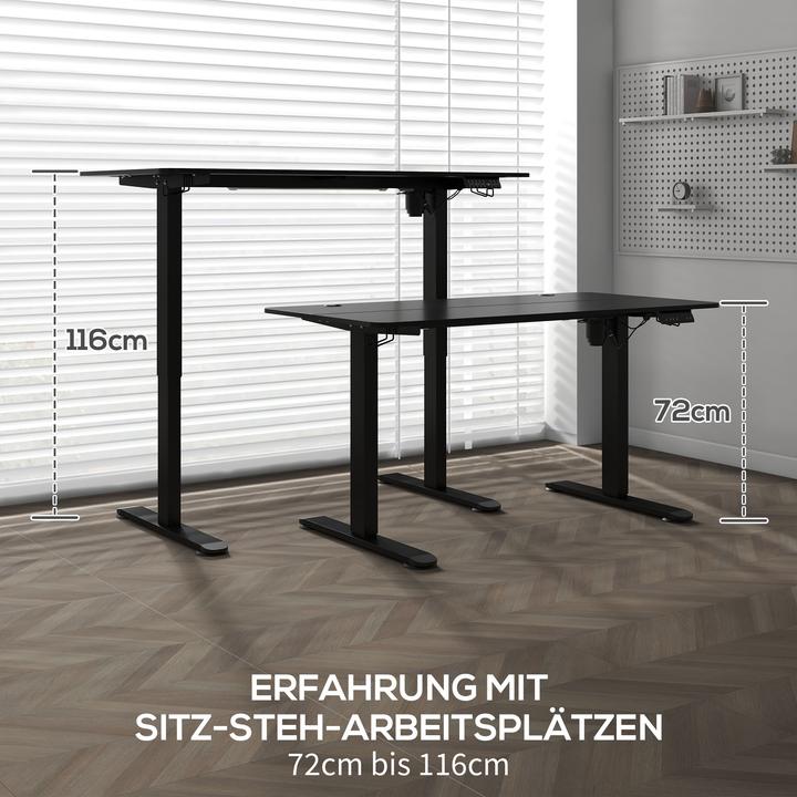 Image du produit Vinsetto Schreibtisch Spanplatte, Stahl Schwarz