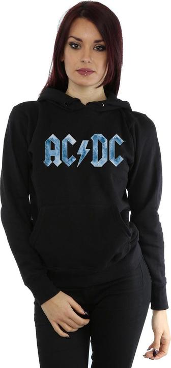 Actual product image AC/DC Womens/Ladies Blue Ice Logo Hoodie (M)